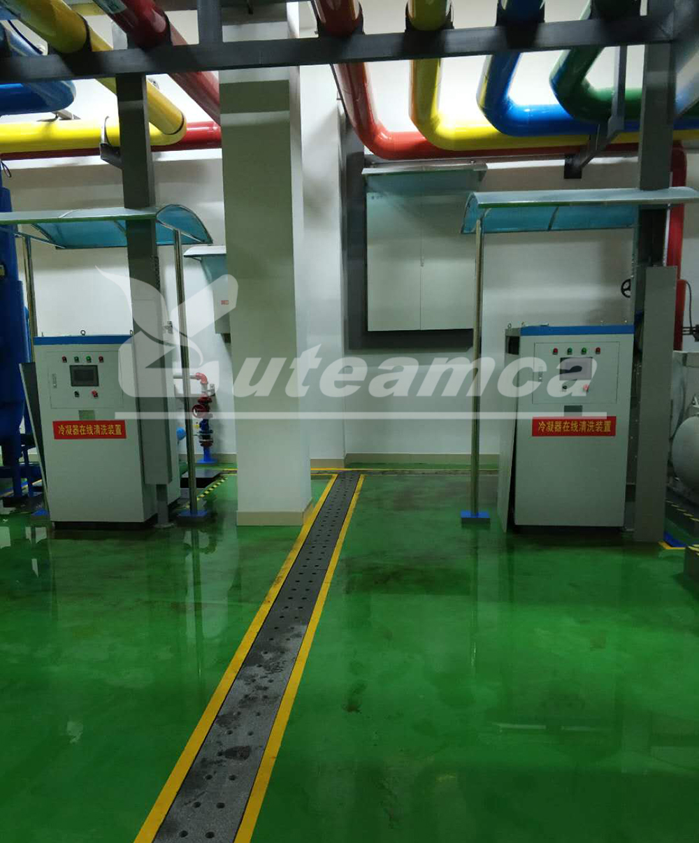 中国移动山东济南数据中心冷凝器在线清洗装置调试完毕